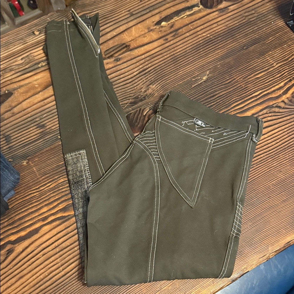 Olive Skinny Pants